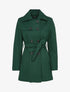 Manteau croisé et ceinturé - Vert sapin - 4