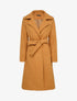 Manteau ceinturé effet laine bouclée - Camel - 1