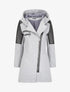Manteau à empiècement en simili effet matelassé - Gris clair - 4