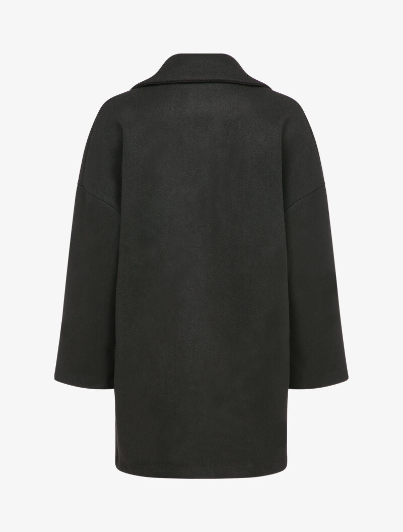 Manteau croisé à 2 boutons - Noir - 2