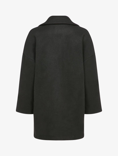 Manteau croisé à 2 boutons - Noir - 2