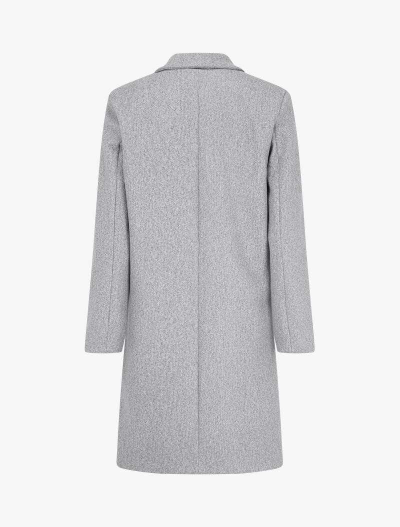 Manteau classique à un bouton - Gris chiné - 2