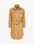Manteau uni à bord arrondi - Camel - 1
