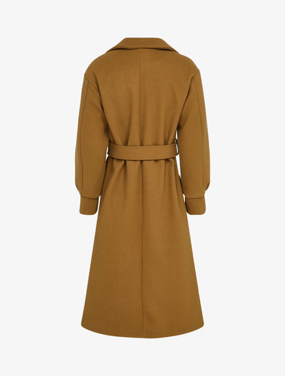 Manteau long à manches ballon - Camel - 2