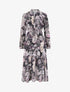Robe patineuse à imprimé pivoines - Gris - 1