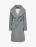 Manteau long oversize à col châle - Gris - 4
