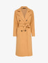 Manteau long croisé à poches plaquées - Beige foncé - 1