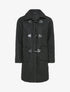 Manteau style duffle coat en maille bouclette - Noir - 1