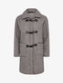 Manteau style duffle coat en maille bouclette - Gris foncé - 1