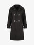 Duffle coat uni coupe oversize - Noir - 4