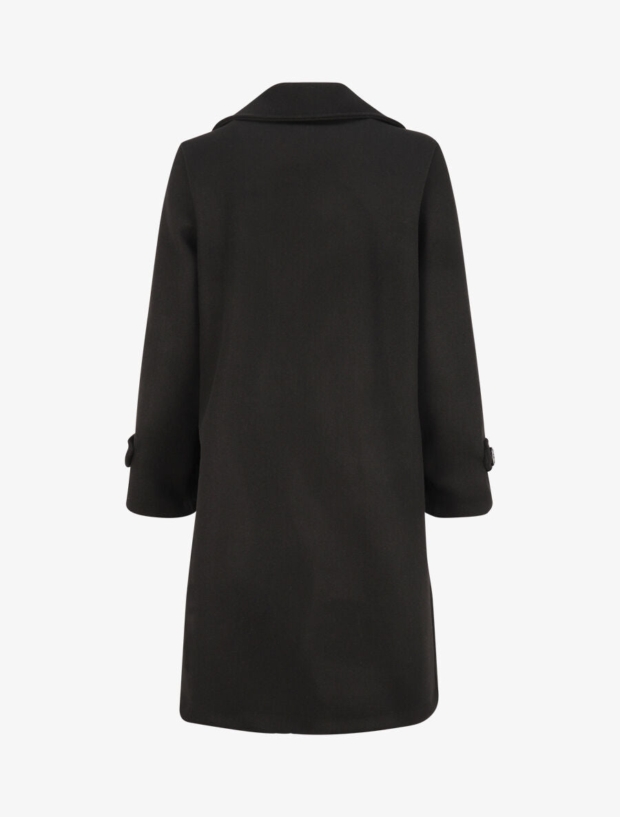 Duffle coat uni coupe oversize - Noir - 2