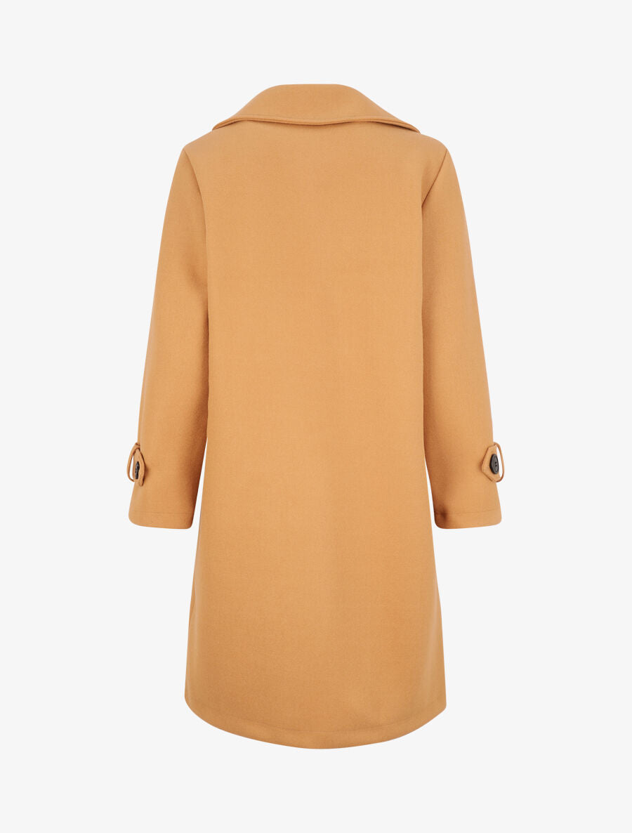 Duffle coat uni coupe oversize - Camel - 2