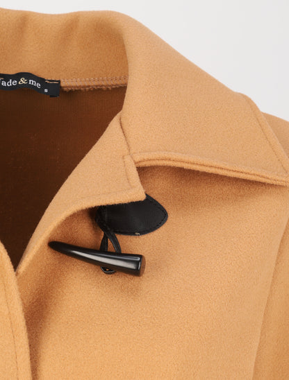 Duffle coat uni coupe oversize - Camel - 3