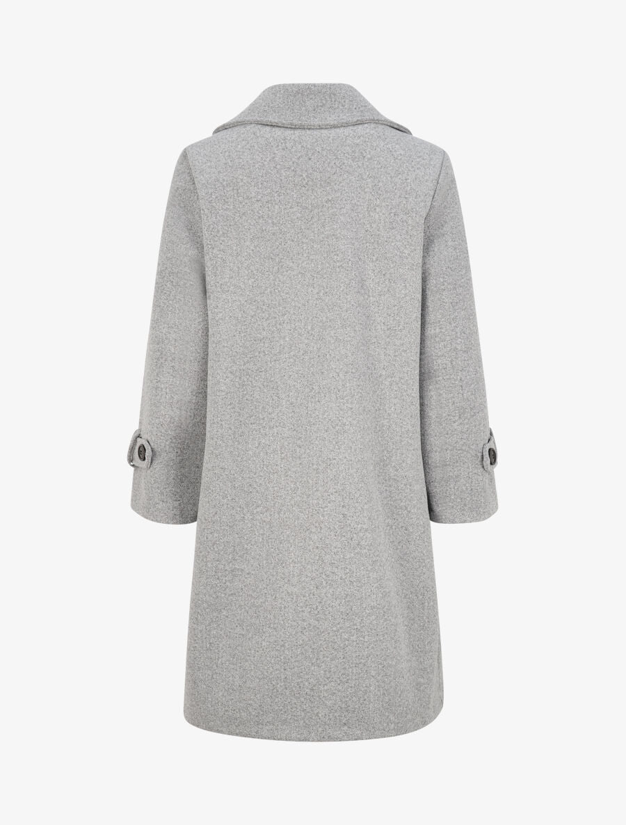 Duffle coat uni coupe oversize - Gris chiné - 2