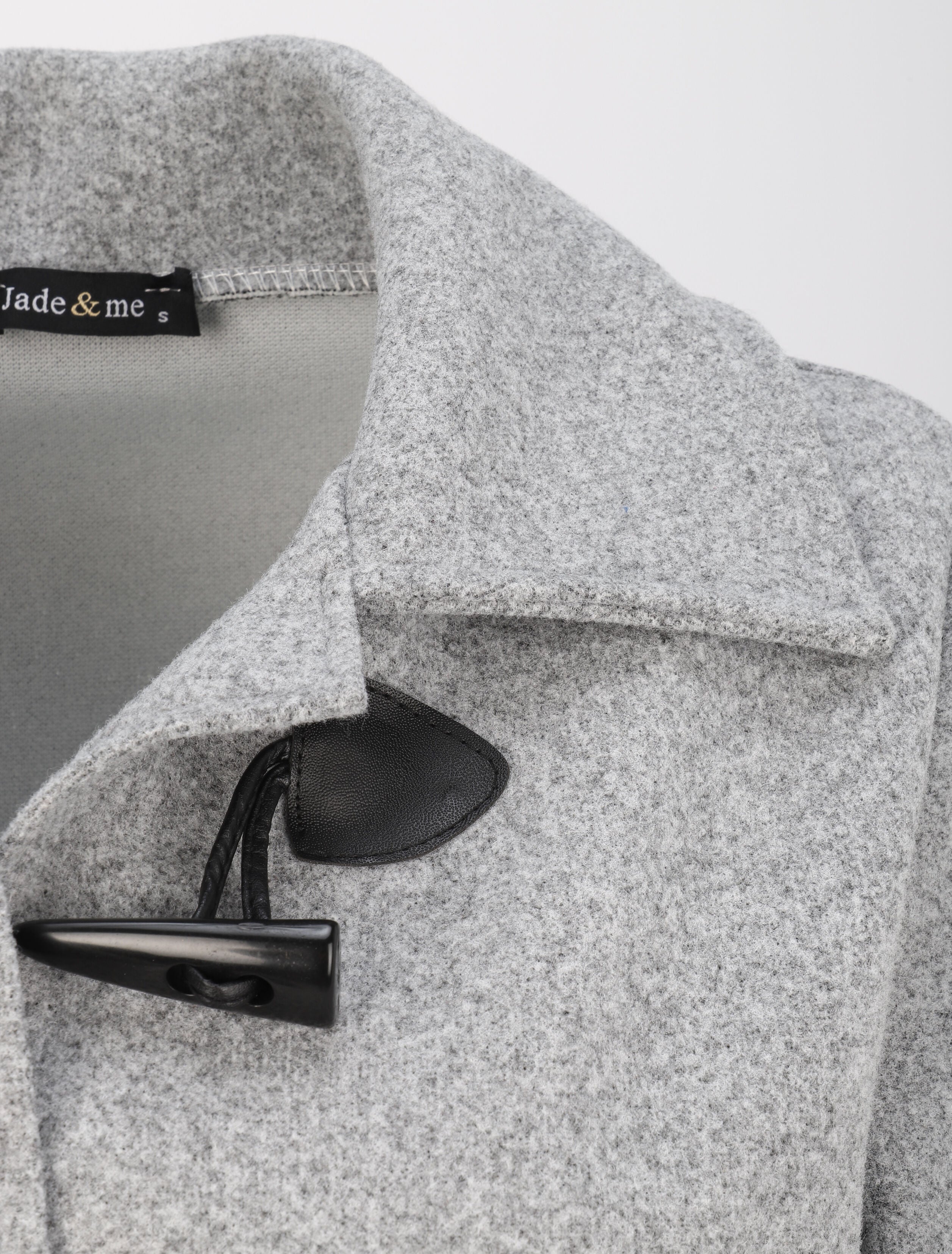 Duffle coat uni coupe oversize - Gris chiné - 3