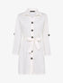 Robe chemise ceinturée - Blanc - 1