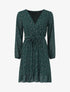 Robe patineuse volantée à motifs irisés - Vert sapin - 4