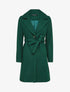 Manteau mi-long ceinturé - Vert sapin - 1
