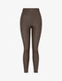 Legging uni en simili - Marron - 1