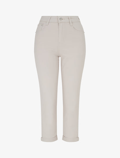 Jean à ourlet coupe droite - Beige - 1