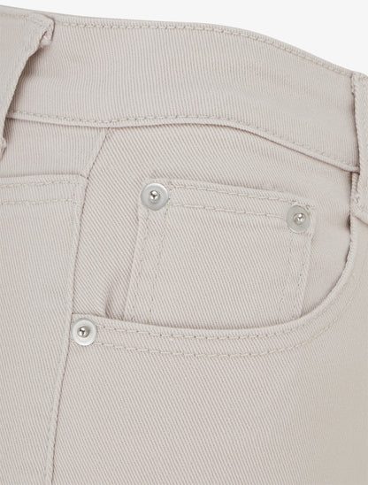 Jean à ourlet coupe droite - Beige - 3
