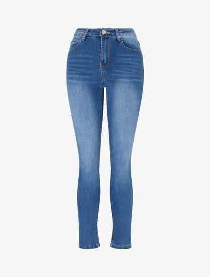 Jean standard haute coupe skinny - Bleu - 1