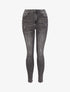 Jean skinny délavé et griffé - Gris - 4