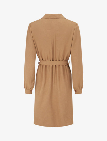 Robe chemise effet drapé - Taupe - 2