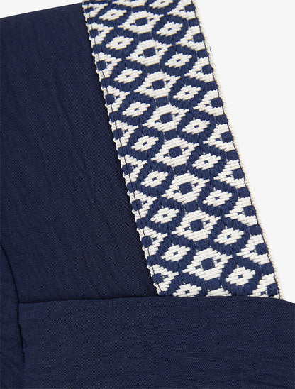 Top à col carré imprimé fantaisie - Marine - 3