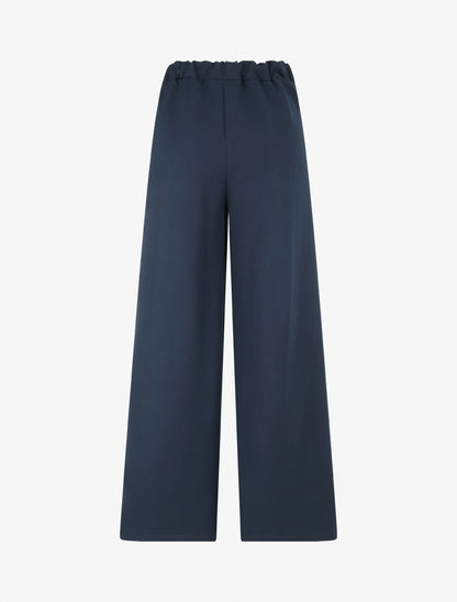 Pantalon droit à poches brodées - Marine - 2