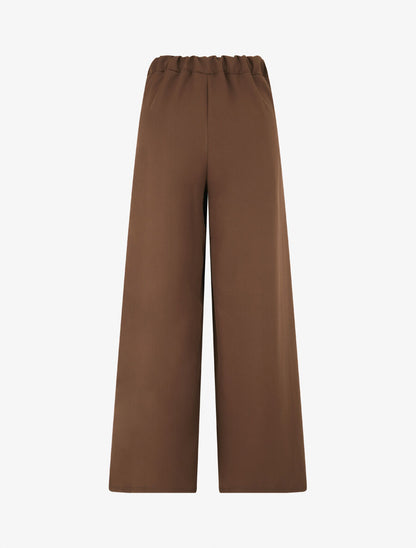 Pantalon droit à poches brodées - Marron - 2