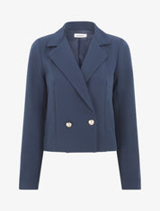 Veste courte unie - Marine - 1