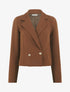 Veste courte unie - Marron - 1