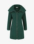 Manteau texturé et zippé à capuche - Vert sapin - 1