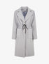 Manteau uni à cordons de serrage - Gris - 1