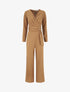Combinaison ceinturée à col cache-coeur - Camel - 4