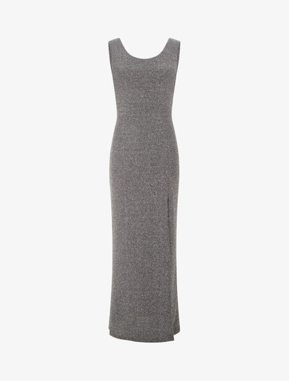 Robe longue irisée sans manches - Argent - 4