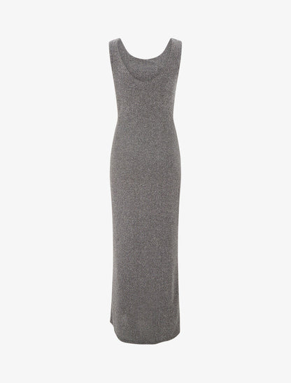 Robe longue irisée sans manches - Argent - 2