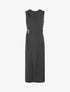 Robe longue superposée et liens à nouer - Noir - 1