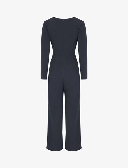 Combinaison unie à manches longues - Marine - 2
