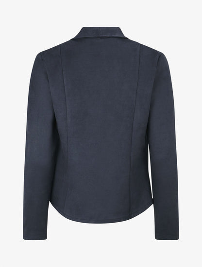 Veste en suédine col tailleur - Marine - 2