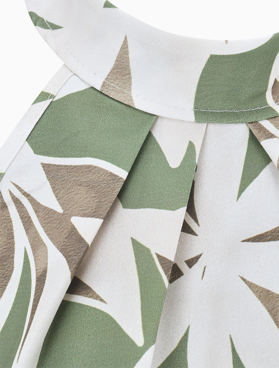 Top sans manches imprimé graphique - Kaki - 3