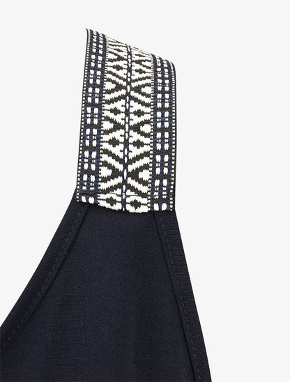 Top droit dos nageur et bretelles fantaisies - Marine - 3