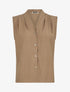 Top texturé sans manches - Camel - 4