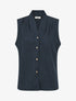 Top uni sans manches boutonné - Marine - 4