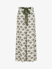 Pantalon ample taille haute imprimé dandelion - Kaki - 1