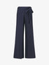 Pantalon texturé à pans - Marine - 1
