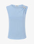Top droit sans manches à broche plume - Bleu ciel - 1