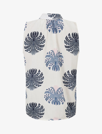Top sans manches à imprimé fantaisie - Marine - 2