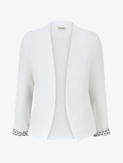 Veste droite à épaulettes - Blanc - 1